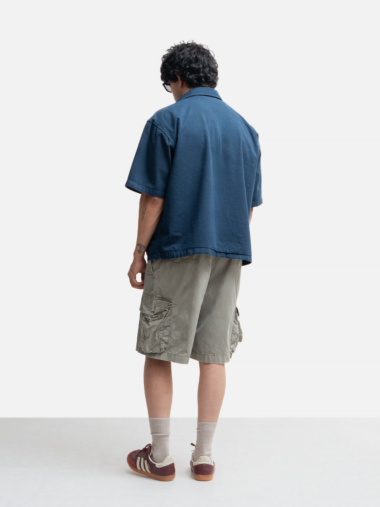 Utility Box-Fit Shirt - Navy (Cropped)