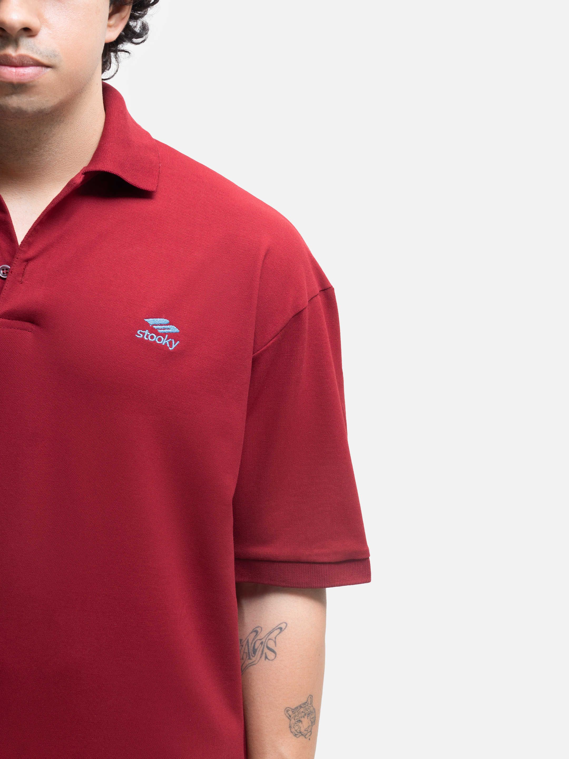 Origin Polo Short Sleeve T-shirt - Maroon