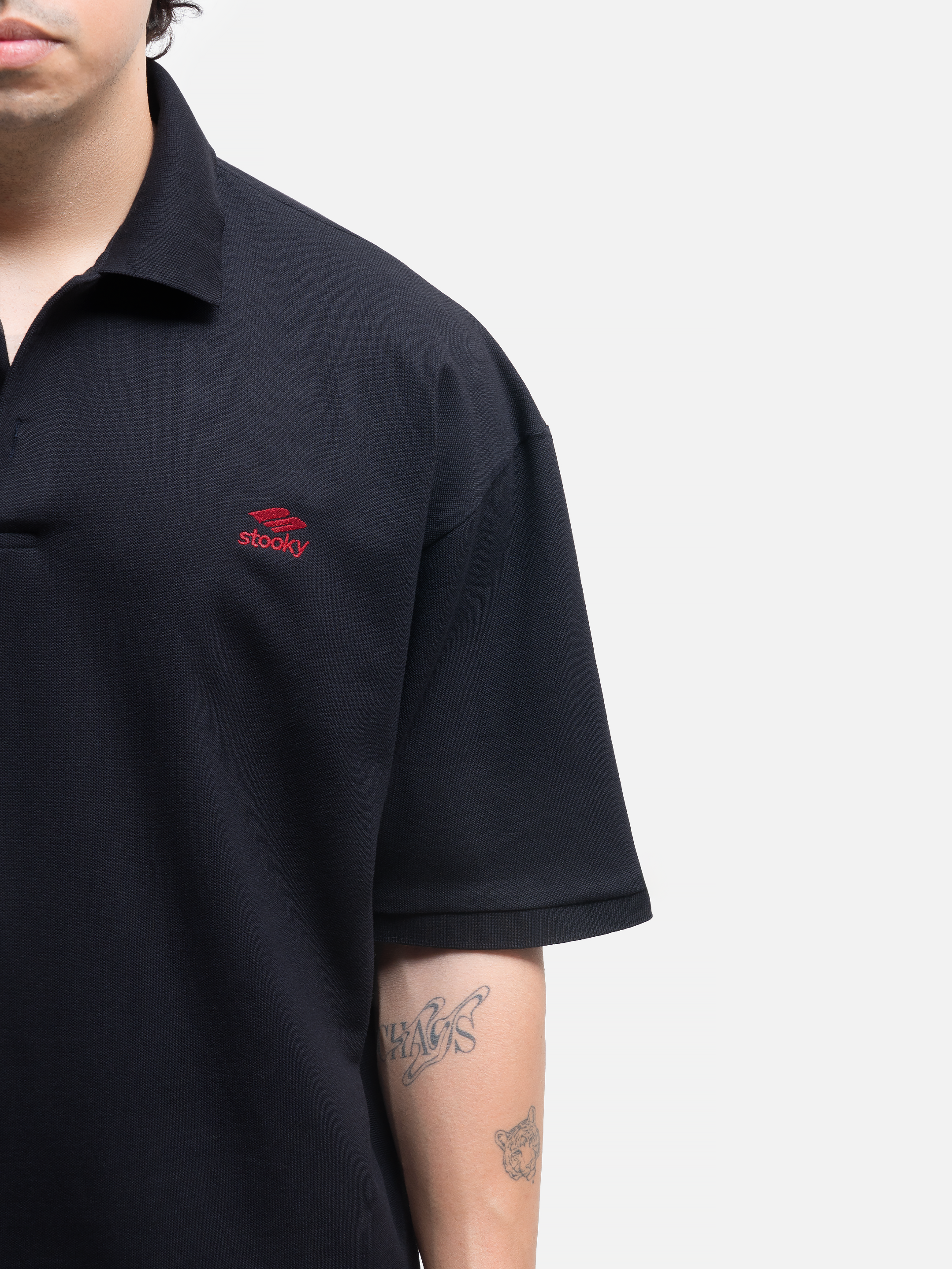 Origin Polo Short Sleeve T-shirt - Black