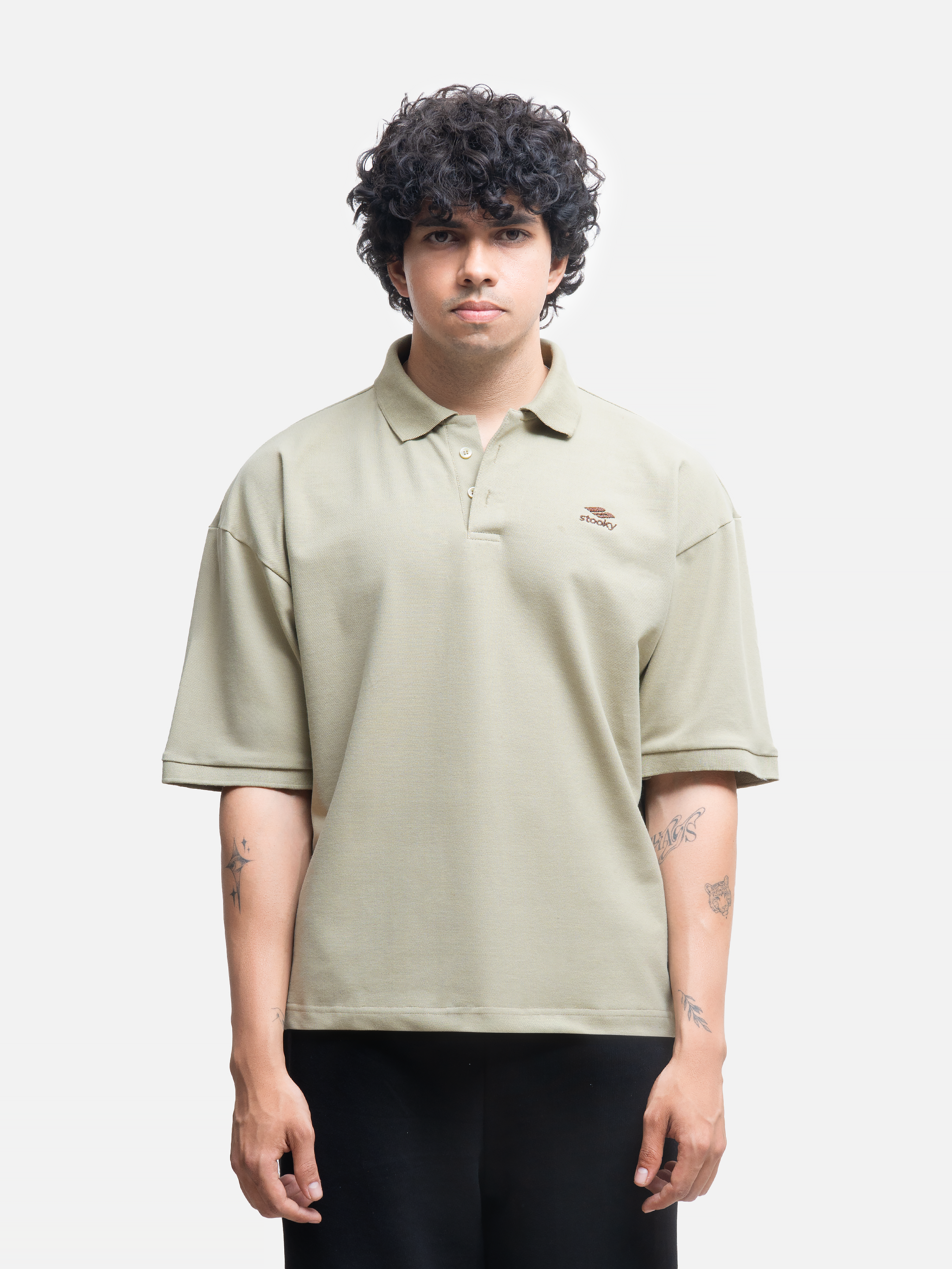 Origin Polo Short Sleeve T-shirt - Sediment Green