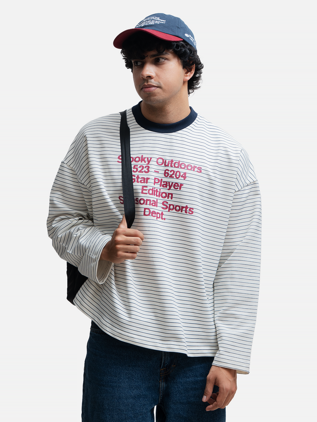 Striped Longsleeve T-Shirt - Navy/Off-White