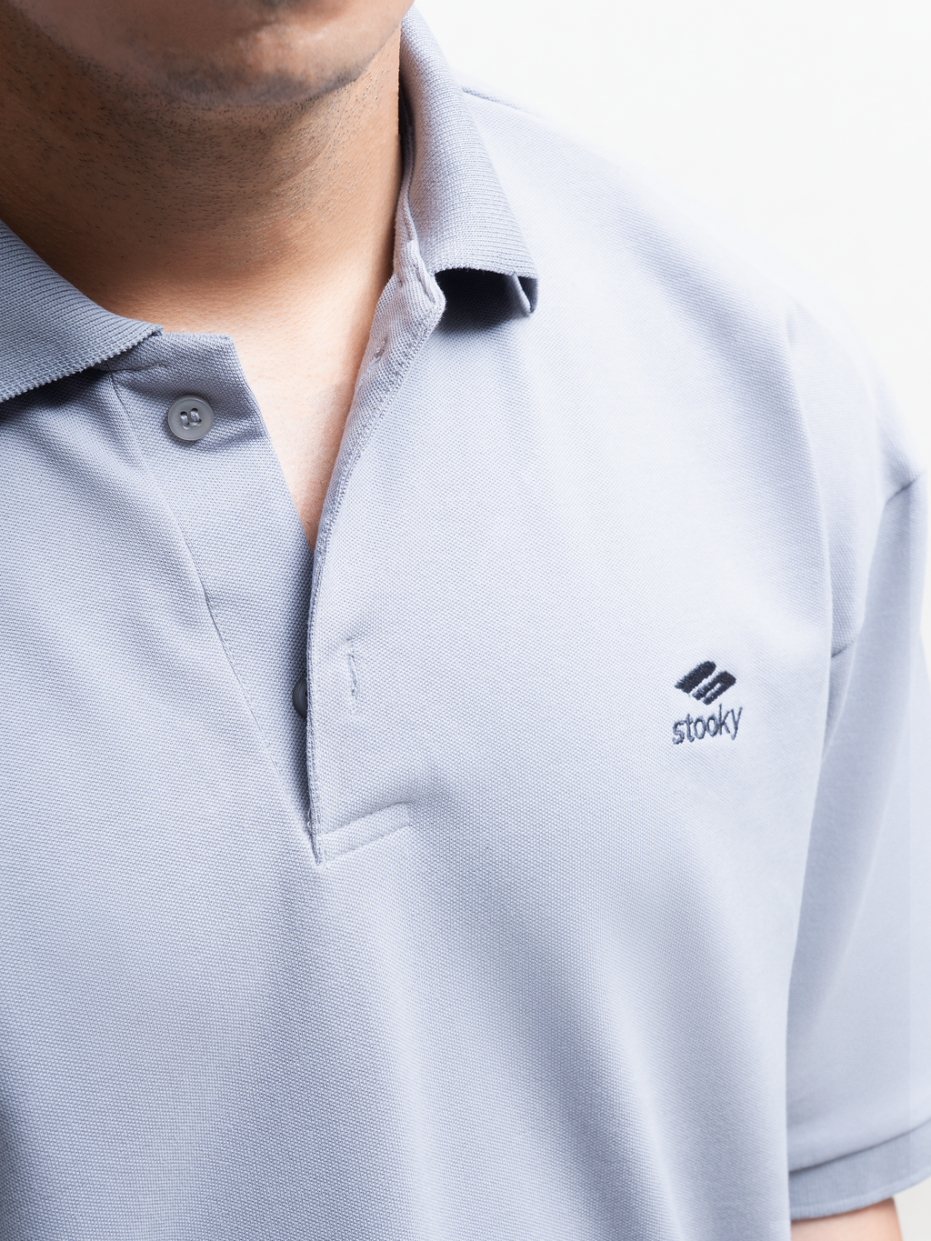 Origin Polo Short Sleeve T-shirt - Fossil Grey