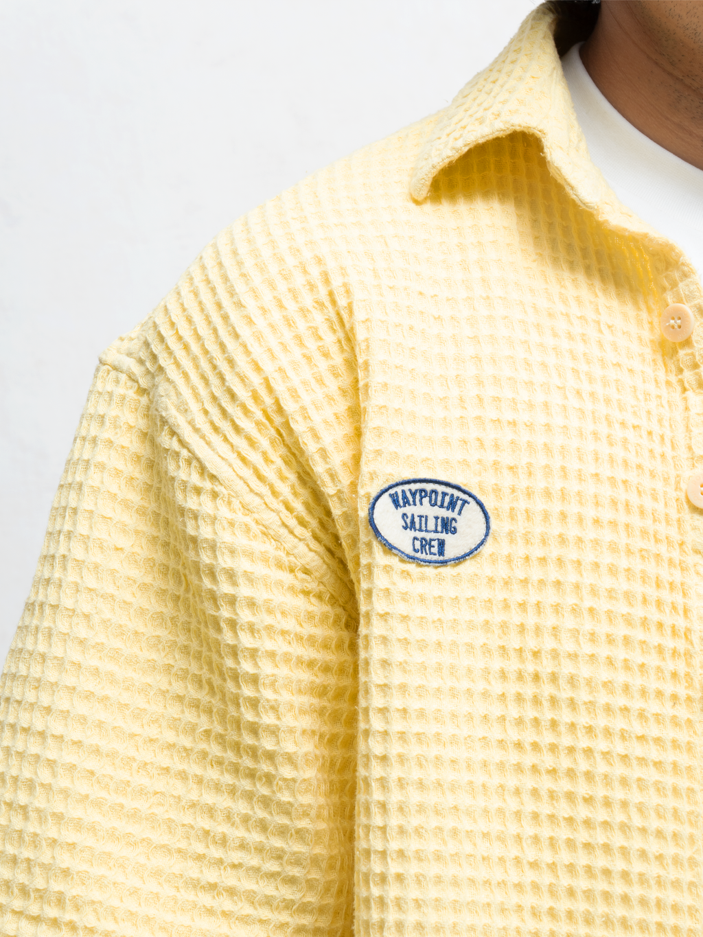 Waffled pocket Shirt - Butter Yellow