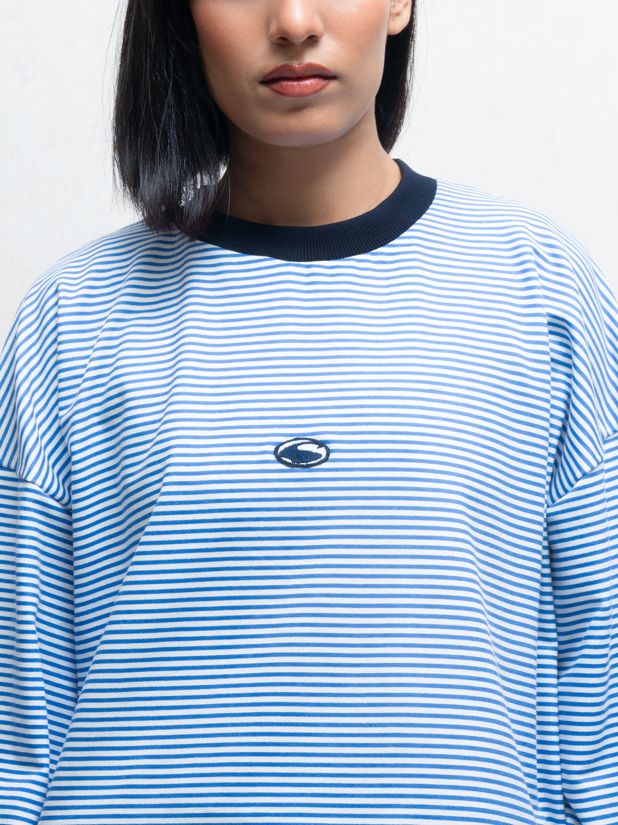 Logo Patch Longsleeve T-Shirt - Atlantic Blue