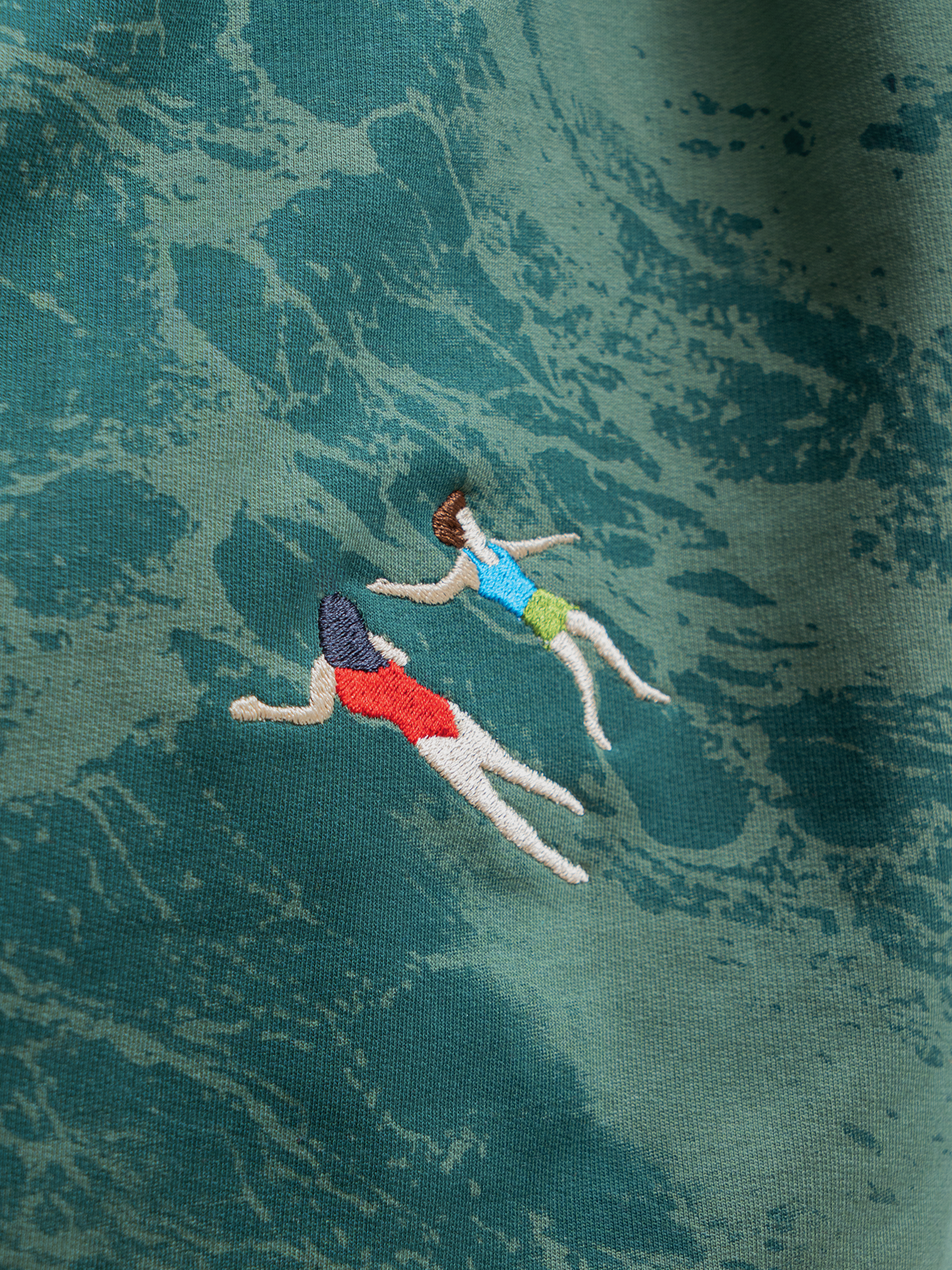 Offshore Emroidered T-Shirt - Moss Green