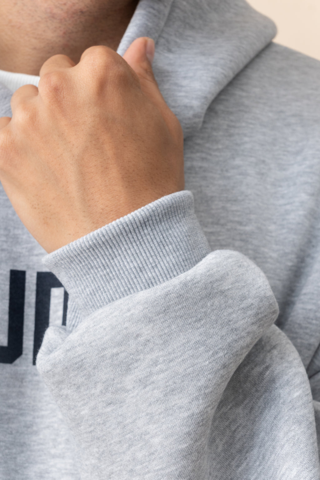College Crew Hoodie – Grey Marl