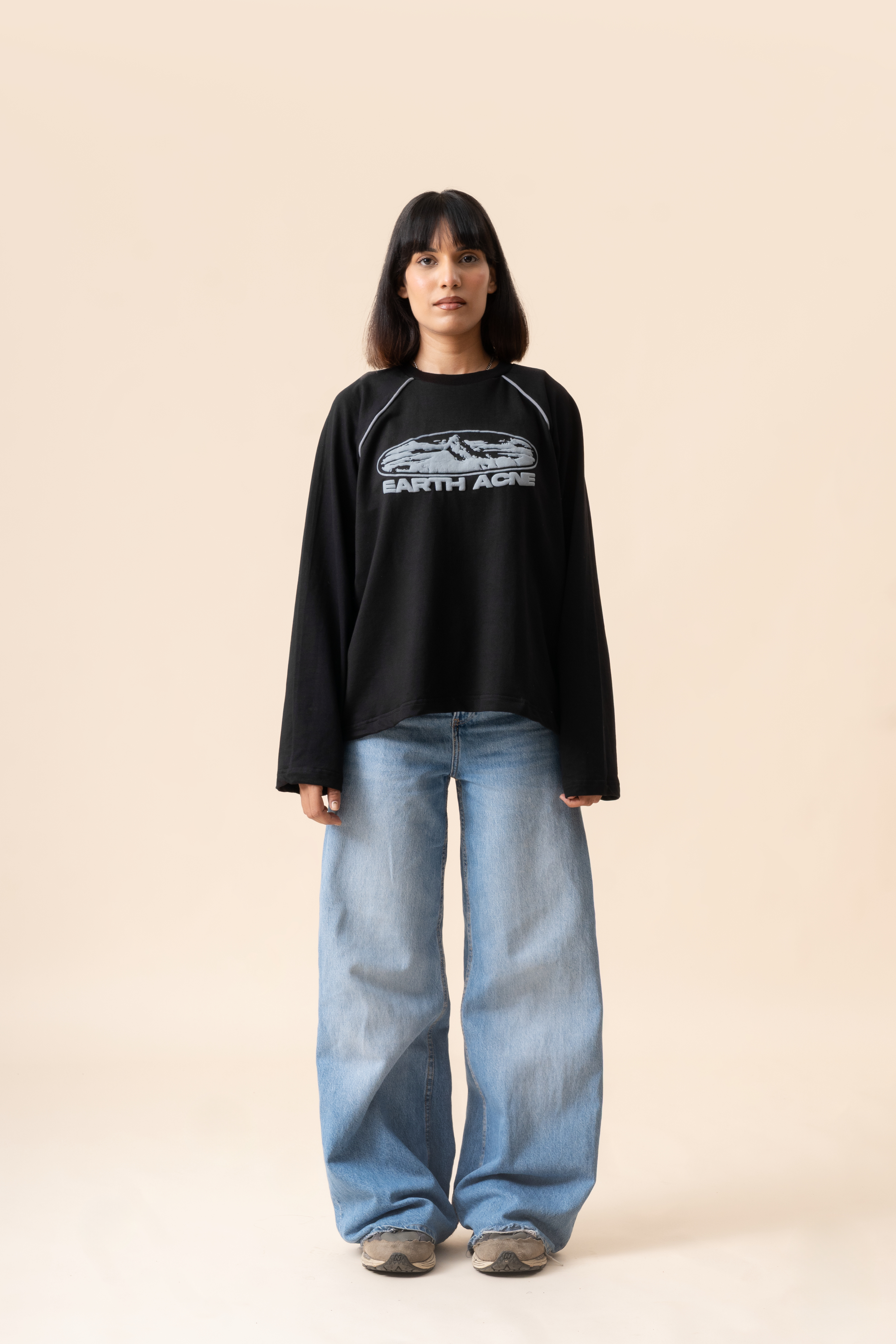 Earth Acne Raglan (Black)- STEALTH EDITION