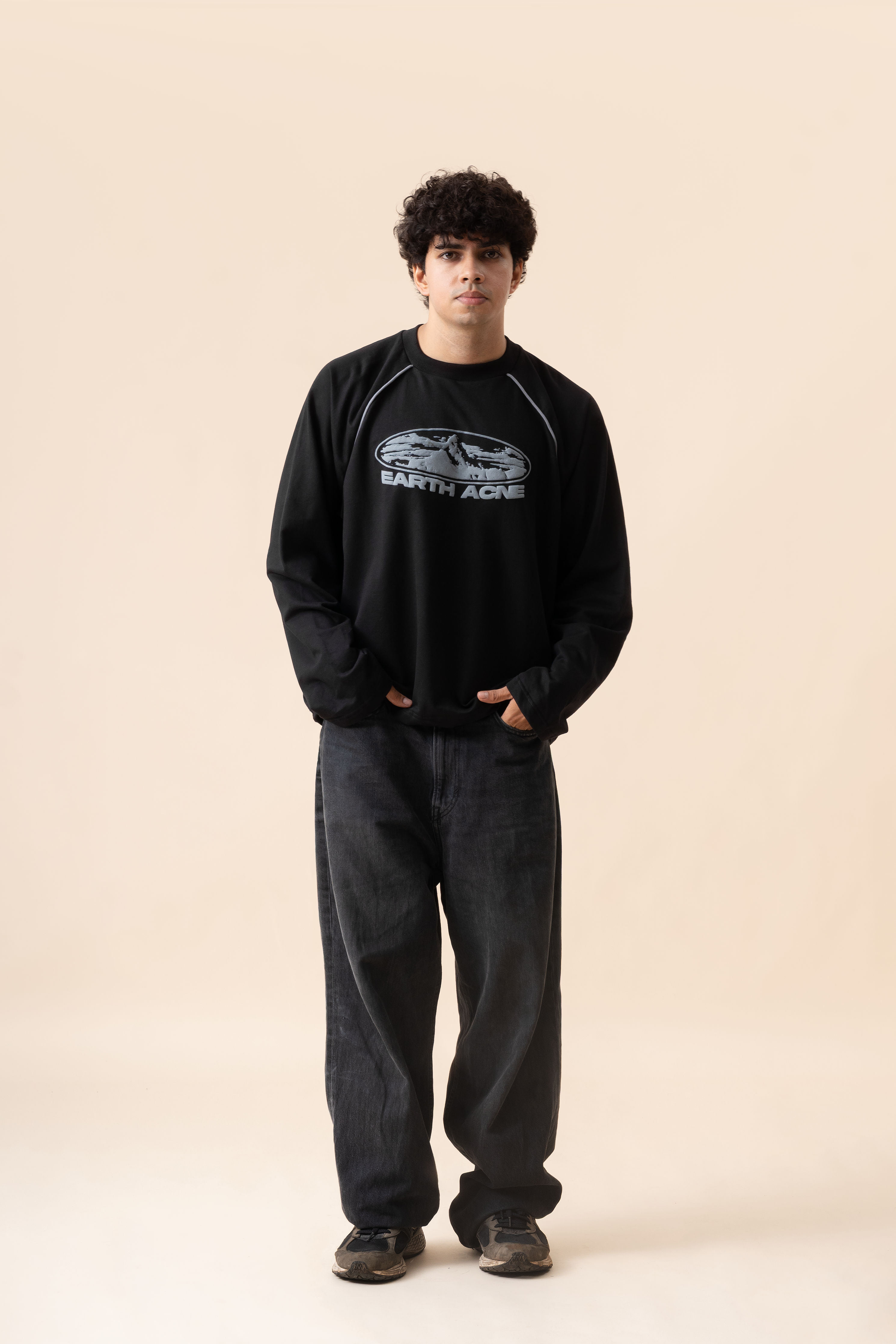 Earth Acne Raglan (Black)- STEALTH EDITION