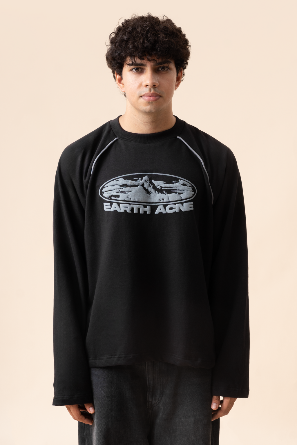 Earth Acne Raglan (Black)- STEALTH EDITION