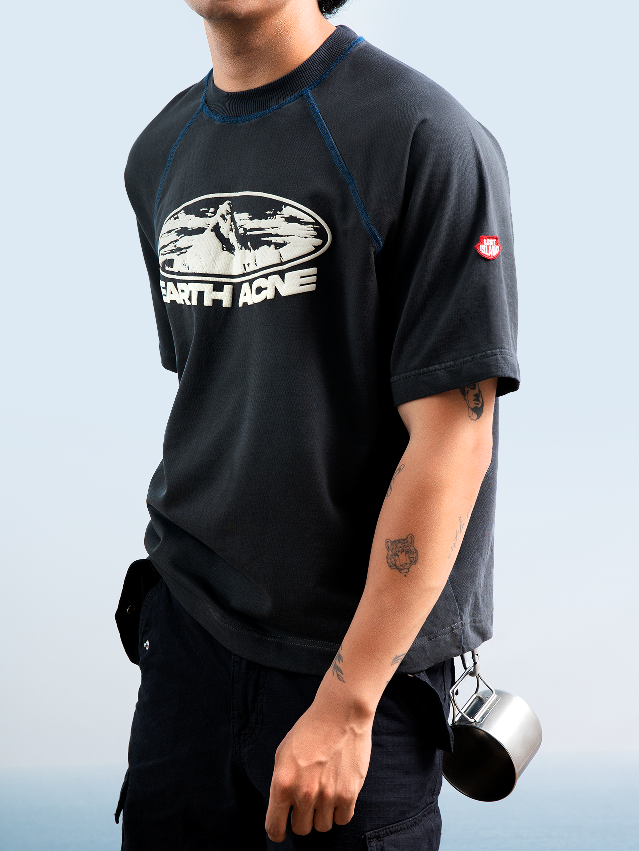 Eart Acne Short Sleeve - Washed Black