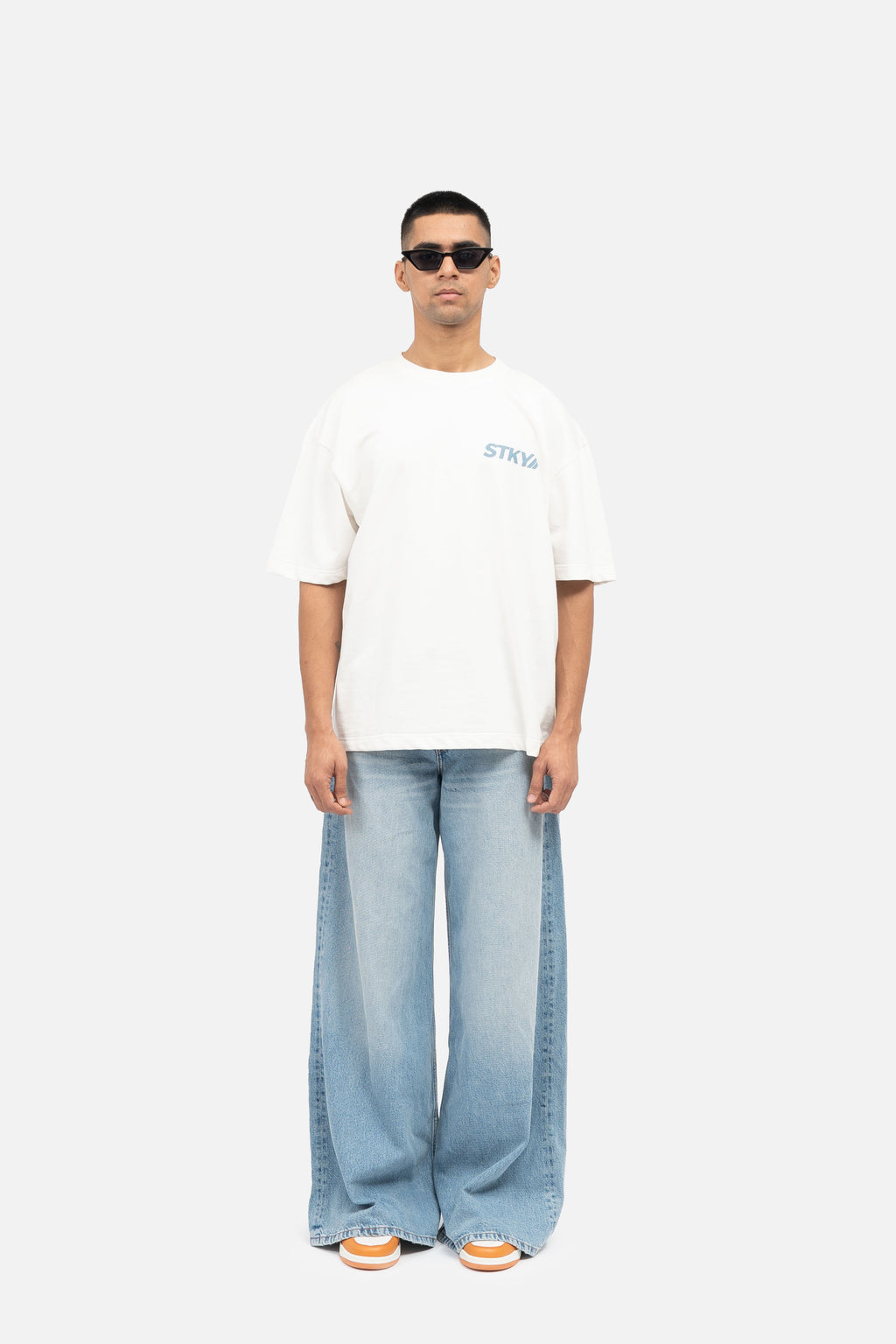 Fish crew tee- Off white (Unisex)