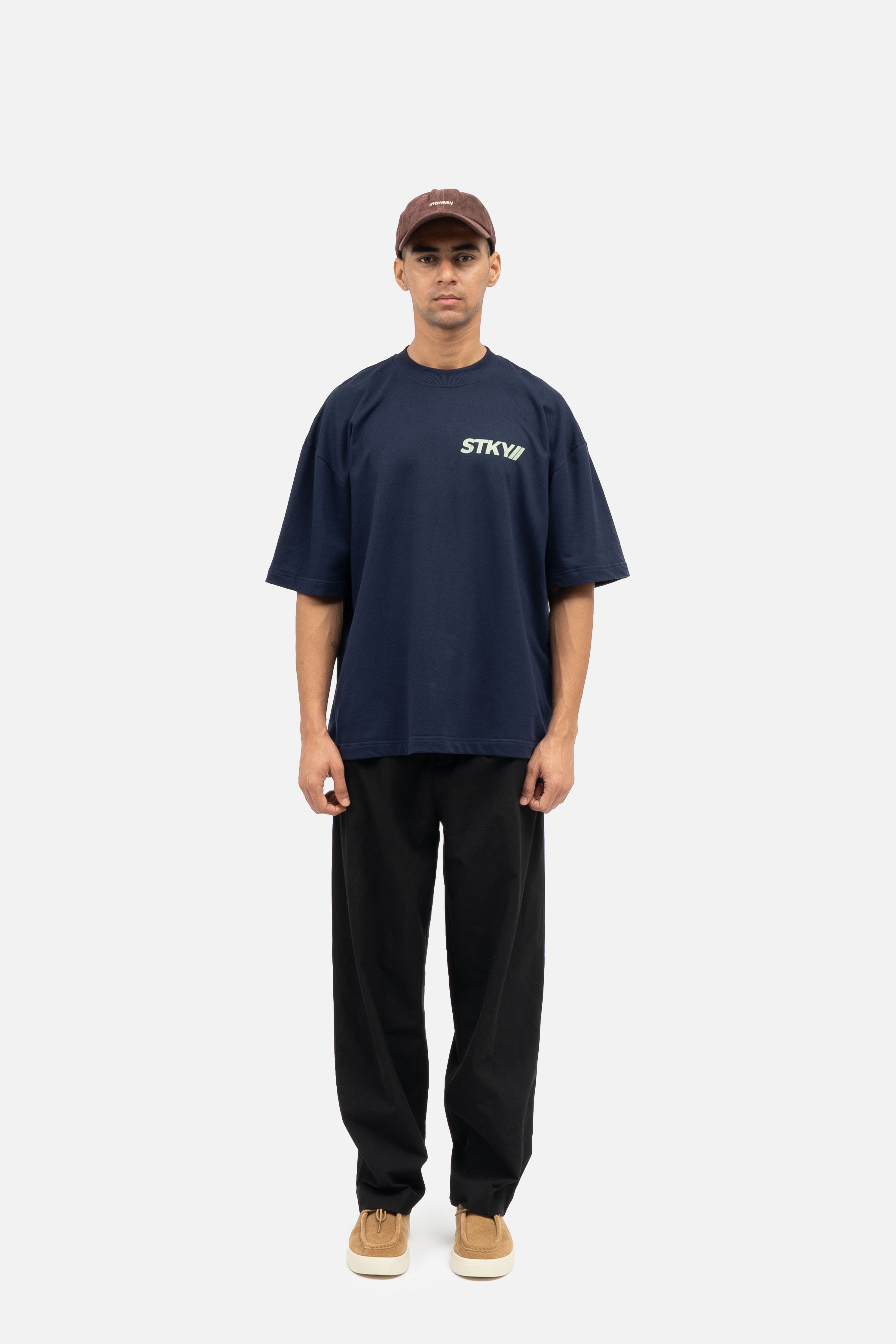 Fish crew tee- Dark navy (Unisex)