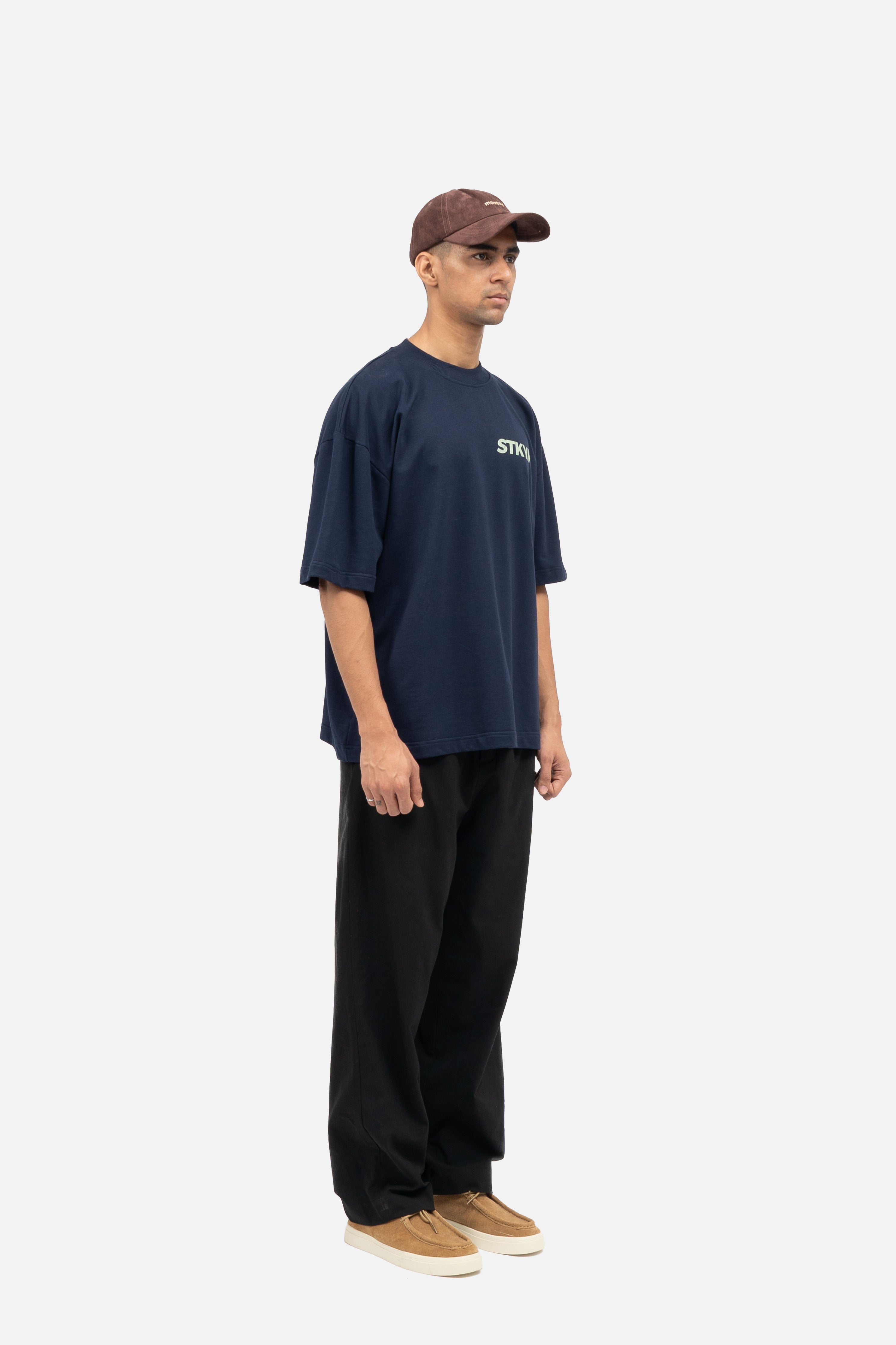 Fish crew tee- Dark navy (Unisex)