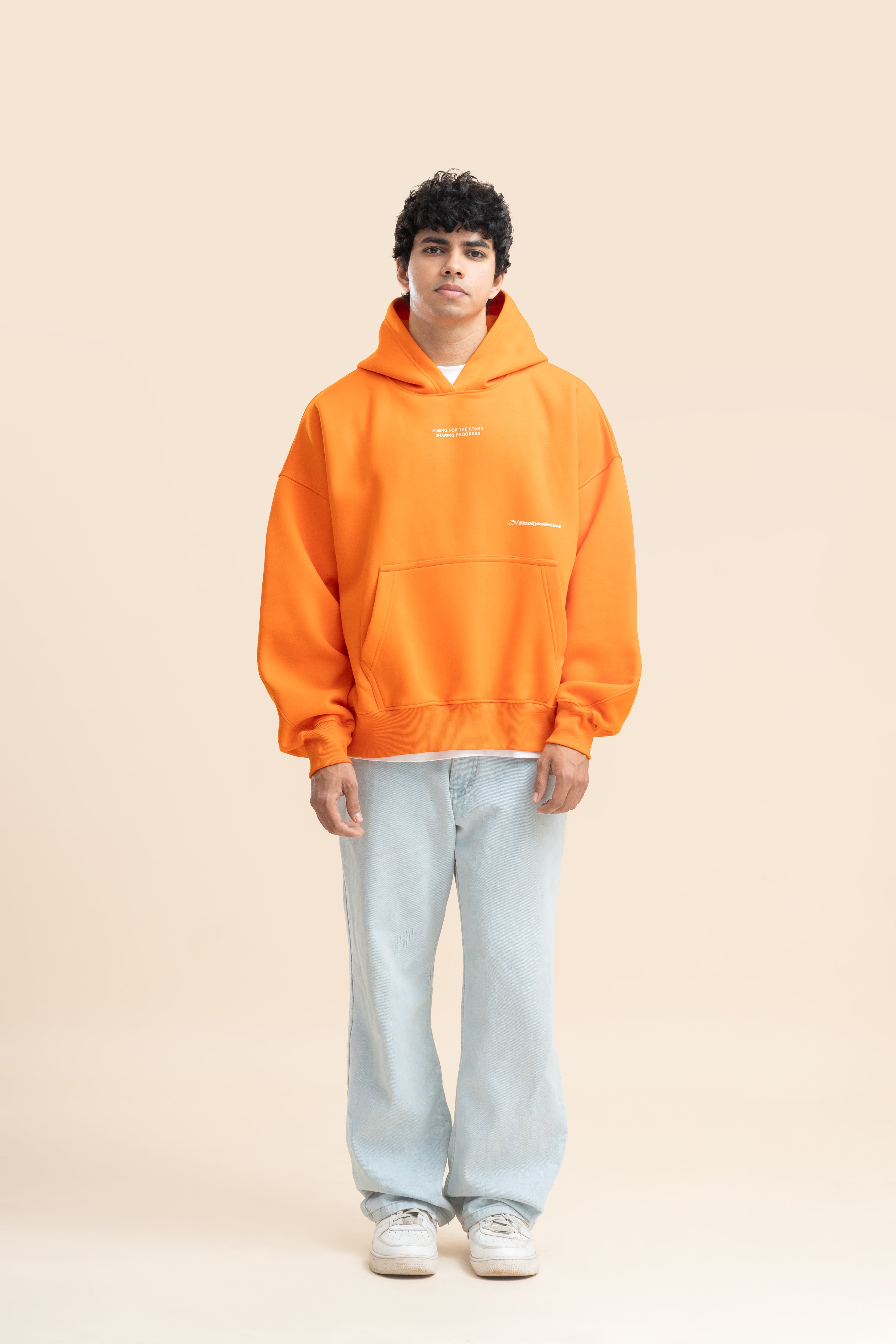 For the stars hoodie- Tangerine