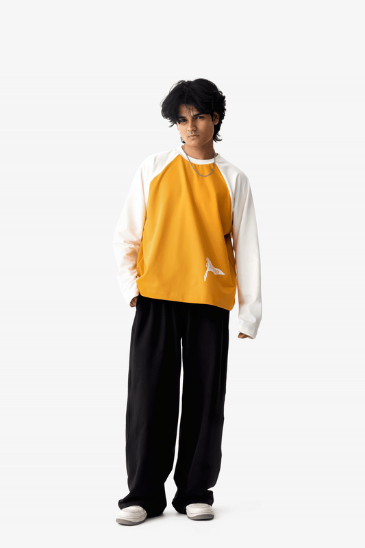 Sail & Seek Raglan - Mango/Off White