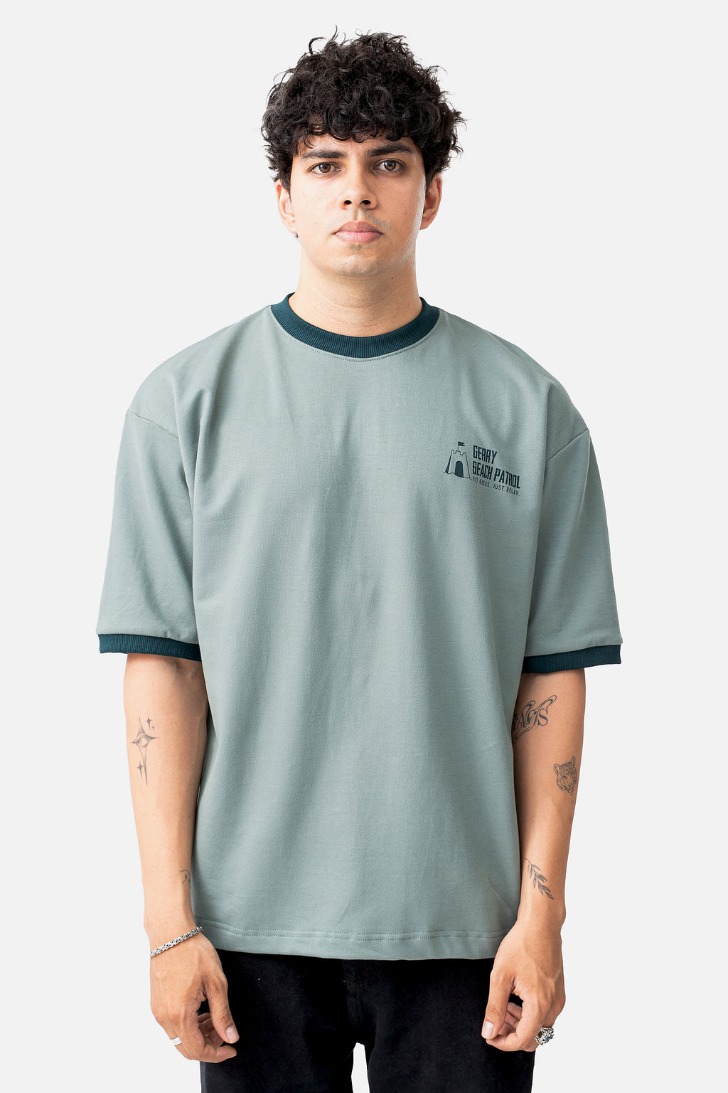 Retro Lounge T-shirt - Dusty Green