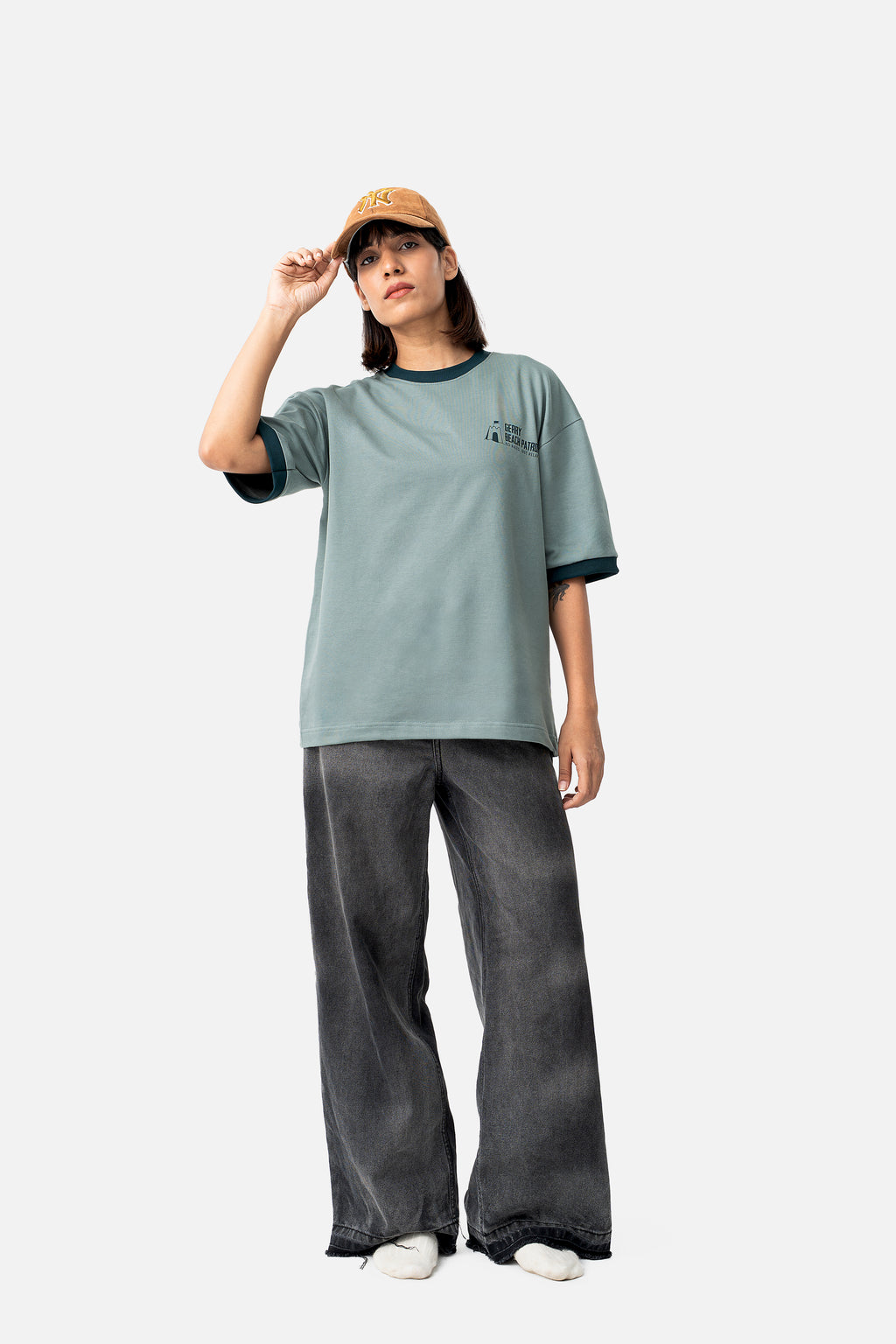 Retro Lounge T-shirt - Dusty Green