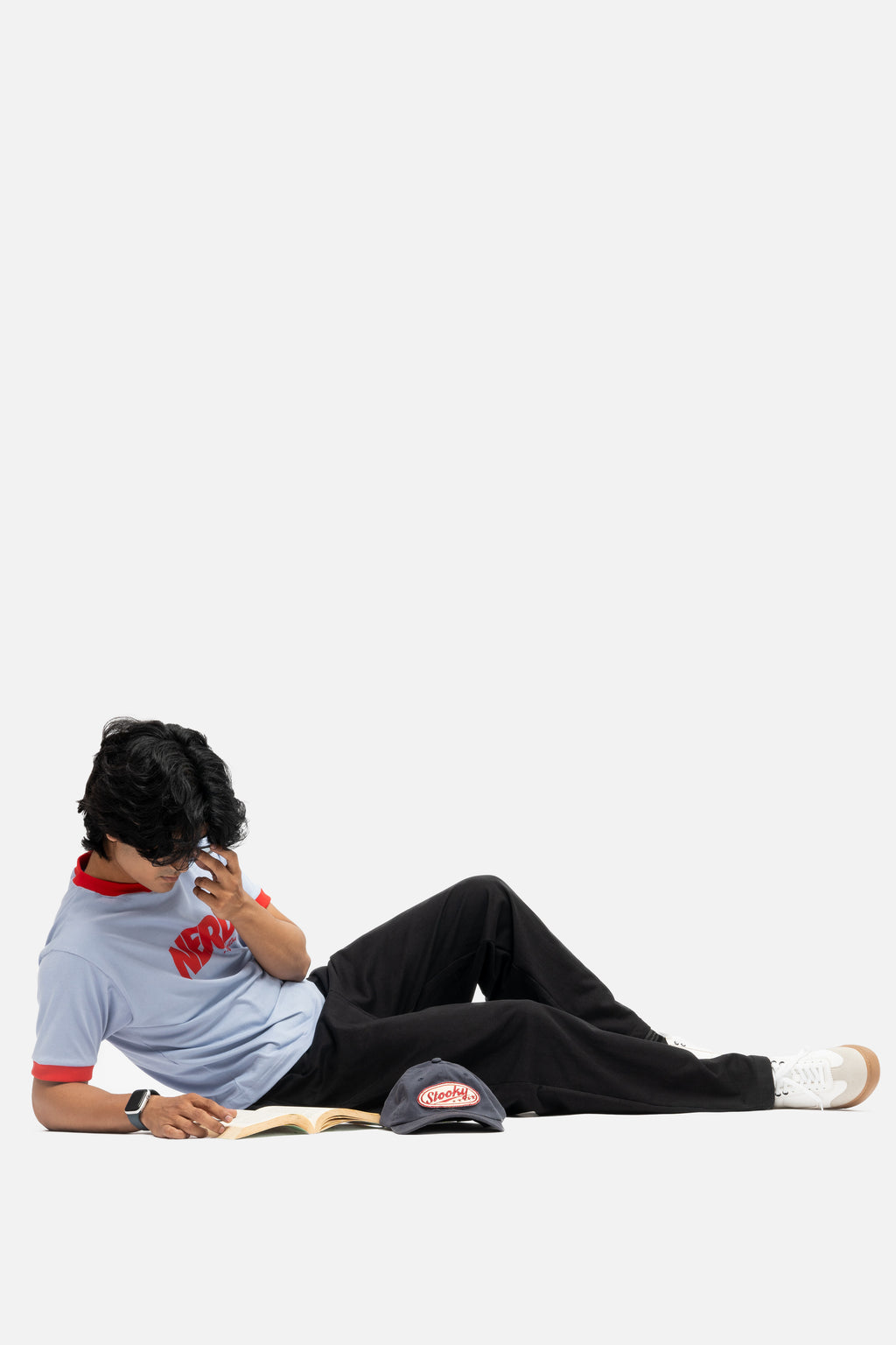 Slim fit Nerd Newton tee - Sky (Unisex)