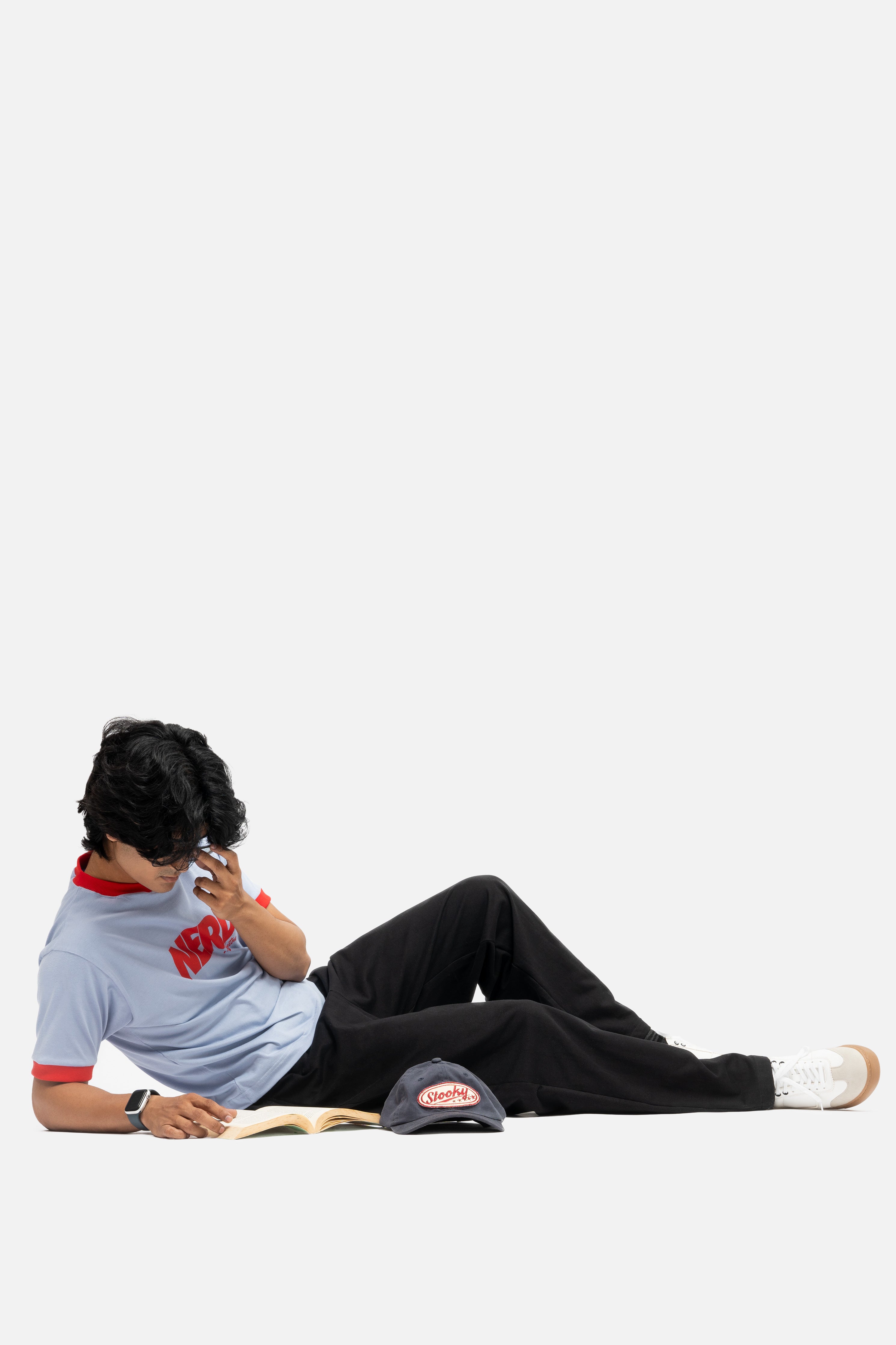 Slim fit Nerd Newton tee - Sky (Unisex)
