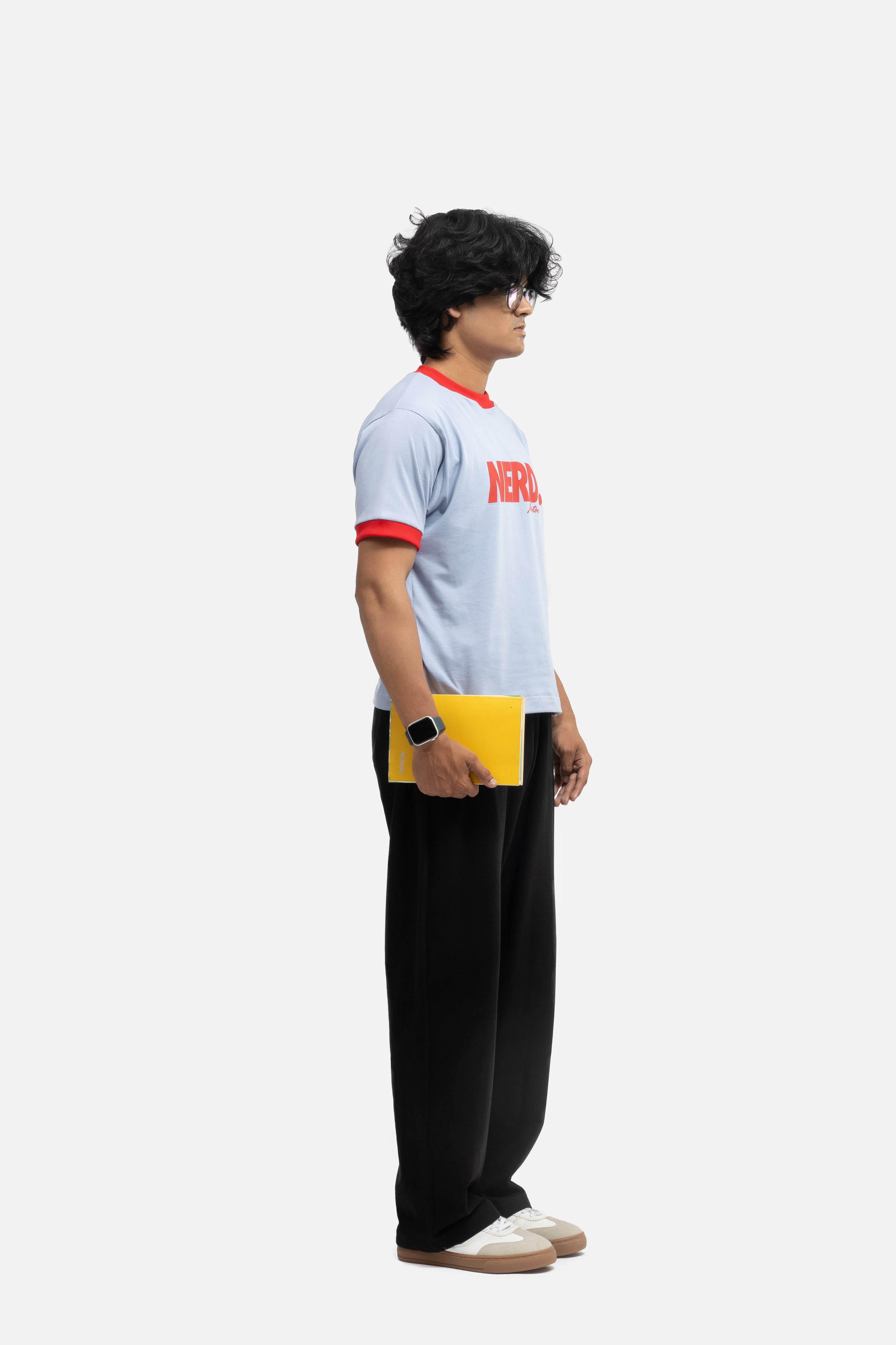 Slim fit Nerd Newton tee - Sky (Unisex)