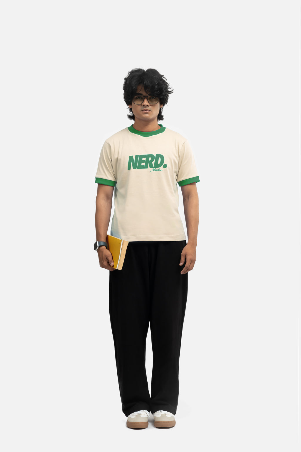 Slim fit Nerd Newton tee - champagne (Unisex)