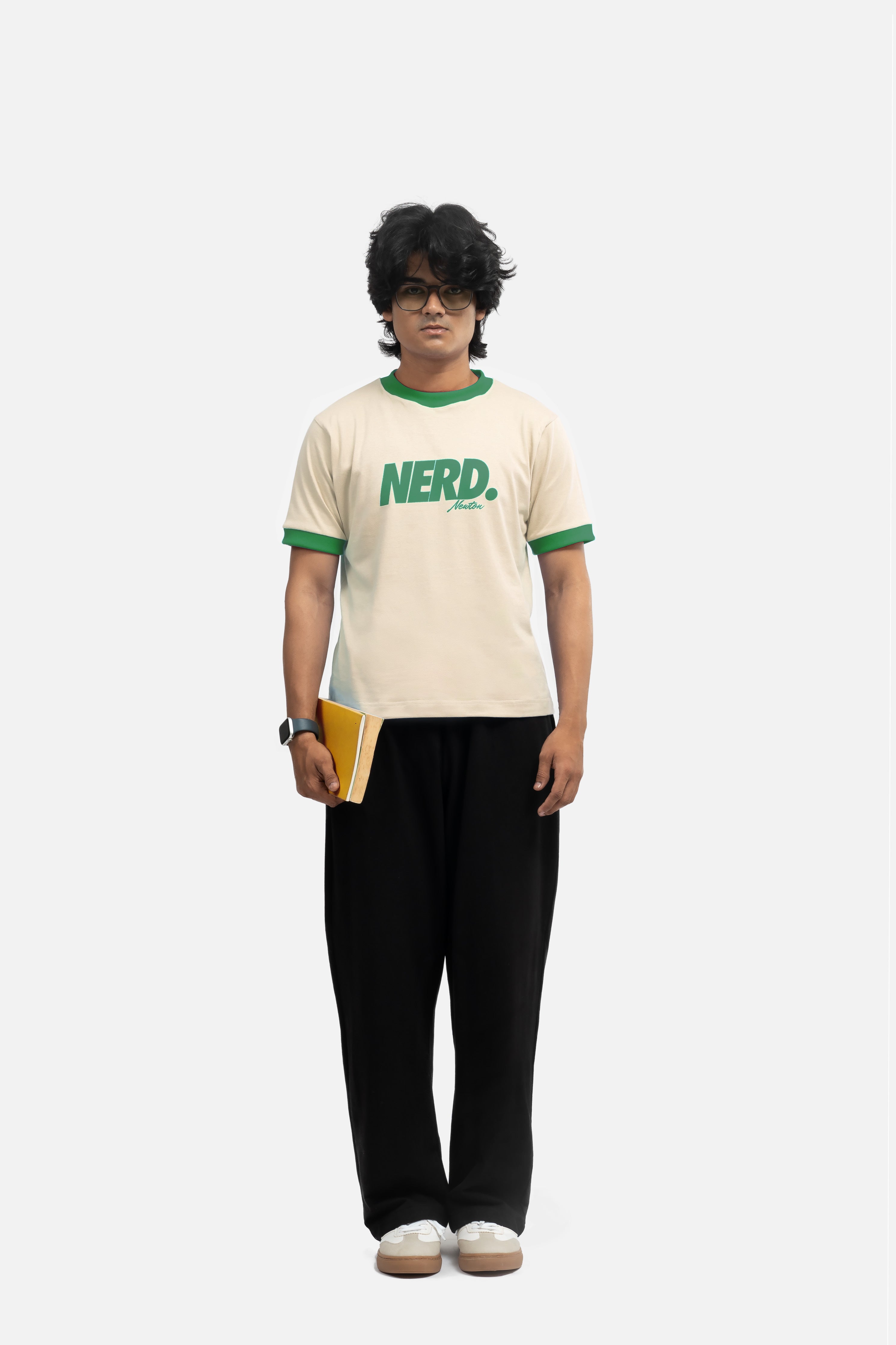 Slim fit Nerd Newton tee - champagne (Unisex)