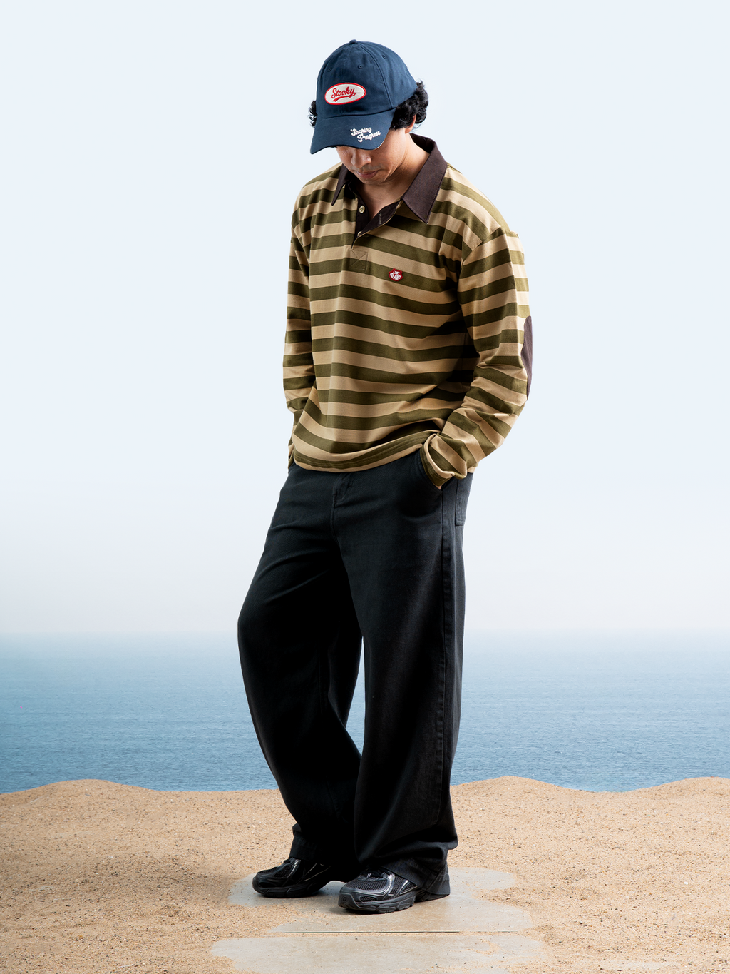 Rugby Patch Longsleeve - Sand/Olive