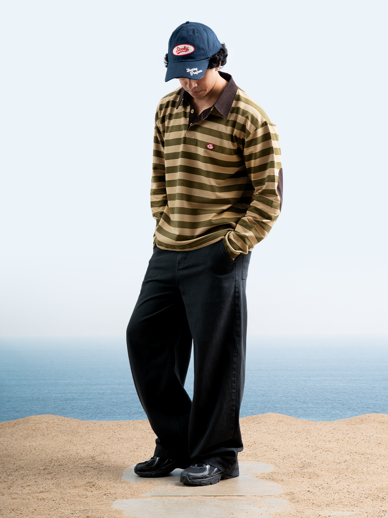 Rugby Patch Longsleeve - Sand/Olive