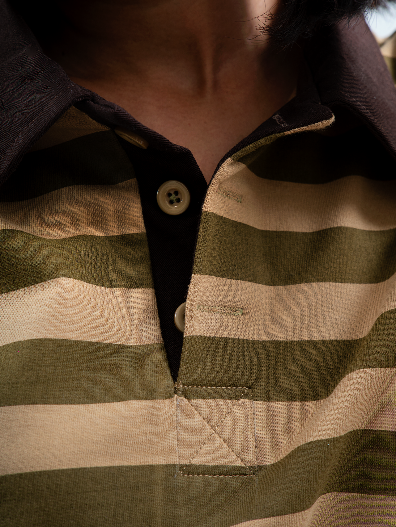 Rugby Patch Longsleeve - Sand/Olive