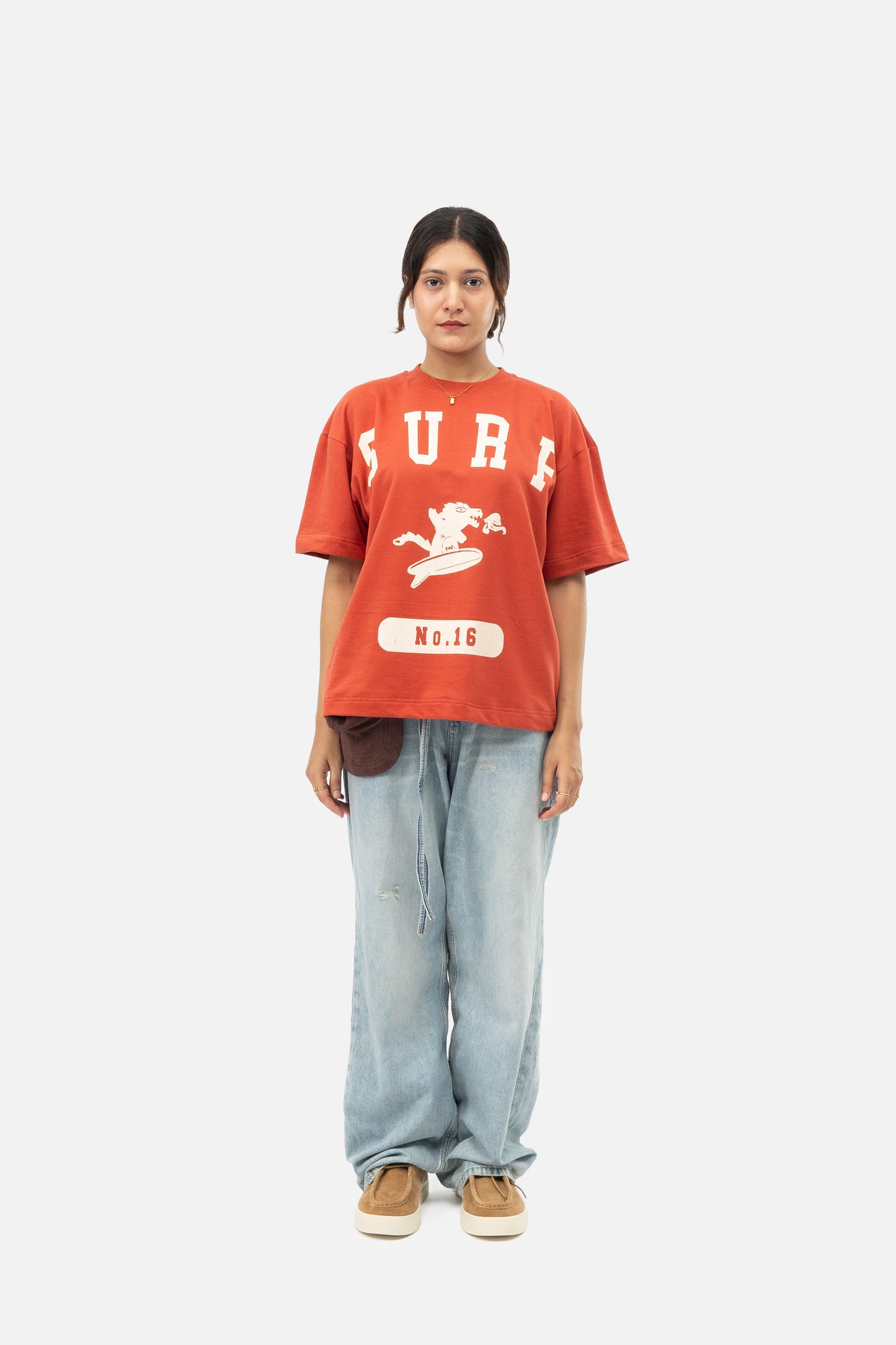 Surf dragon tshirt - Rust (Unisex)