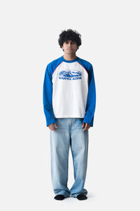 Earth Acne Raglan - OffWhite/Cobalt