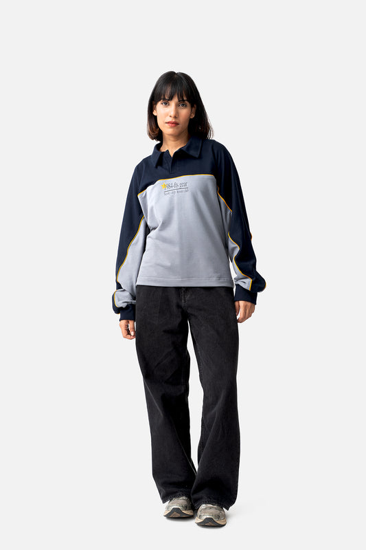 Heritage Polo - Grey/Navy