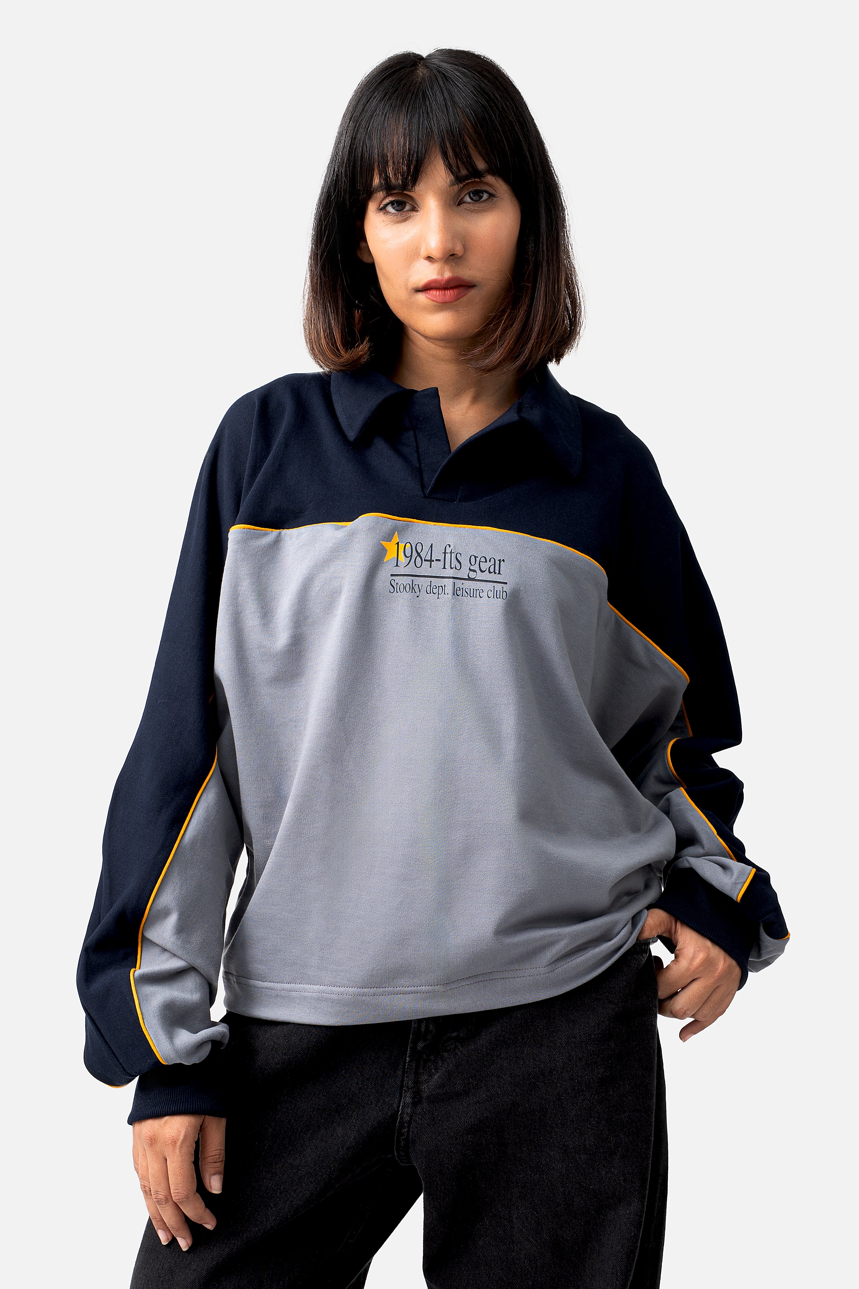 Heritage Polo - Grey/Navy