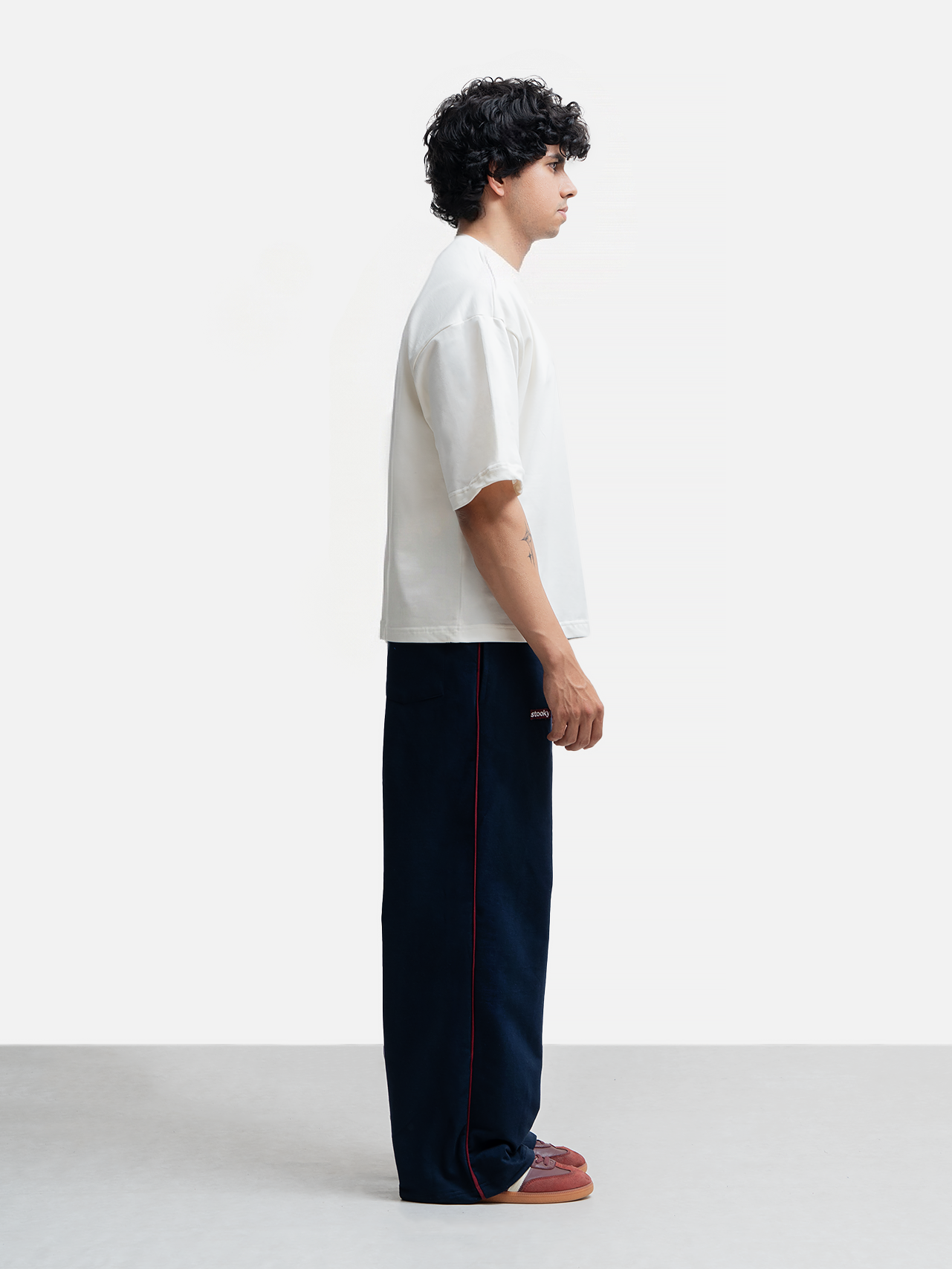 Relaxed Fit Logo Trackpant - Navy
